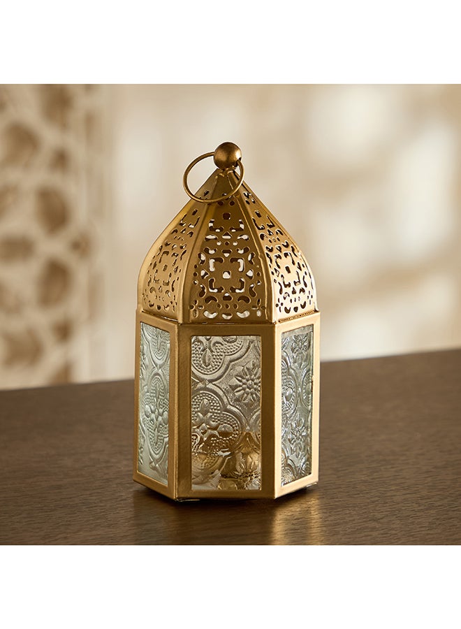 Home Box Aurum Arabesque Decorative Lantern Gold - Image 2